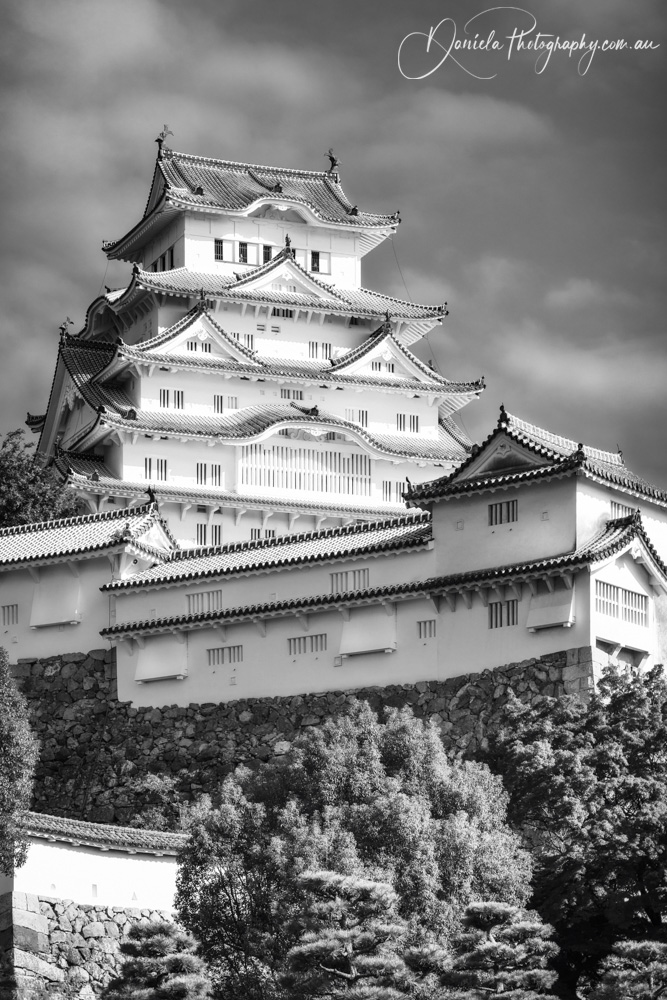 Japan Traditional Castle Keep Tower in Himeji